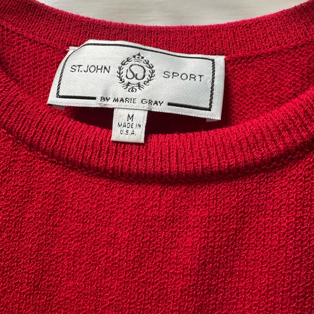St. John knit sleeveless shell.